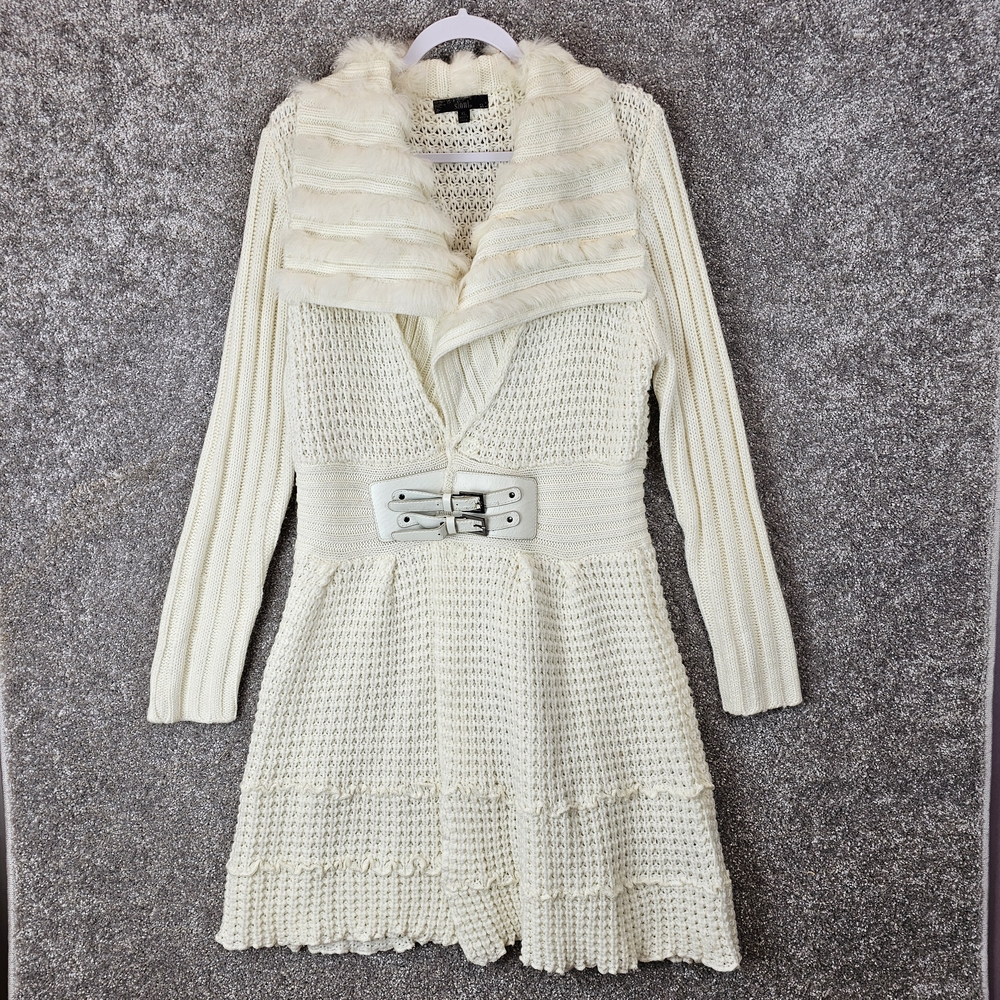 Elegant Cream Cardigan with Belt